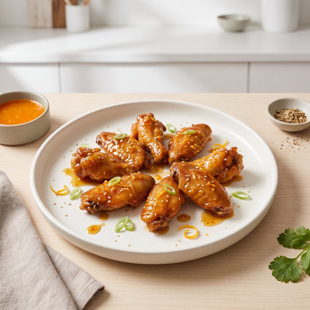 Ginger Orange Glazed Chicken Wings