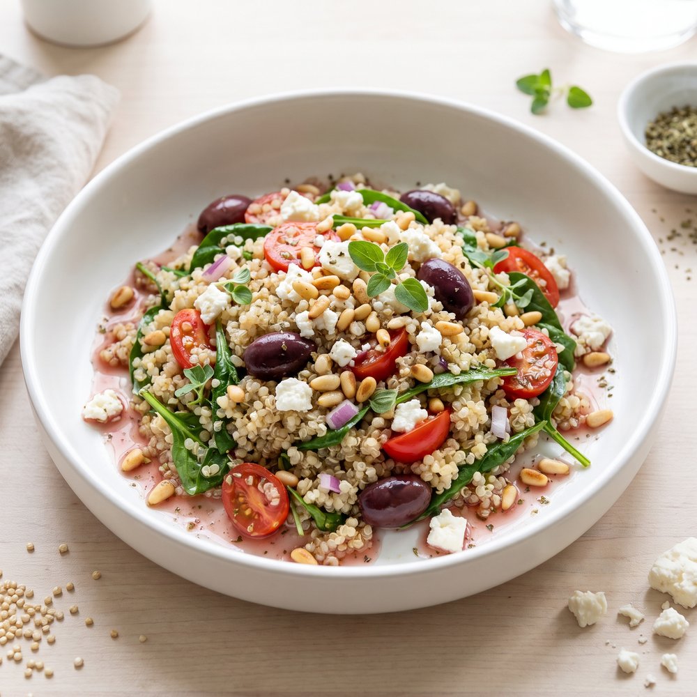 Mediterranean Quinoa Salad with Feta and Olives