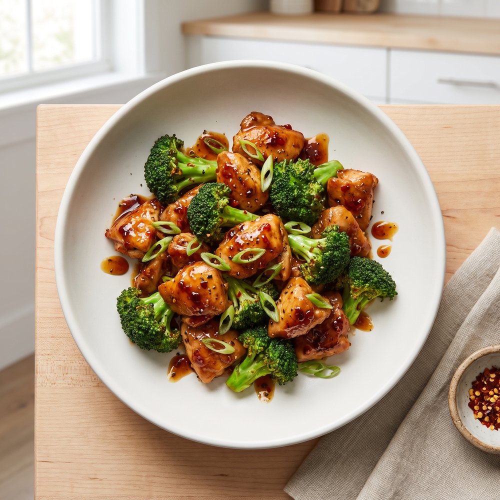 Chicken and Broccoli Stir-Fry with Sweet Heat