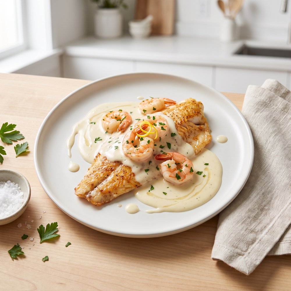 Oven-Baked Red Snapper with Shrimp