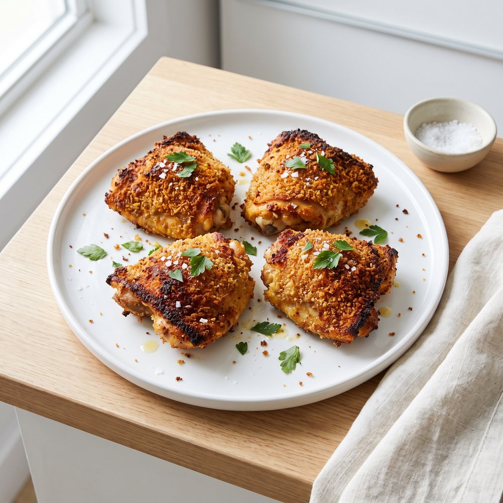 Crispy Baked Chicken Thighs