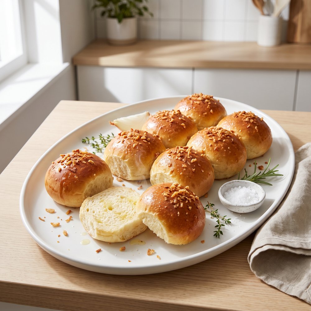 Fluffy Onion Sandwich Buns