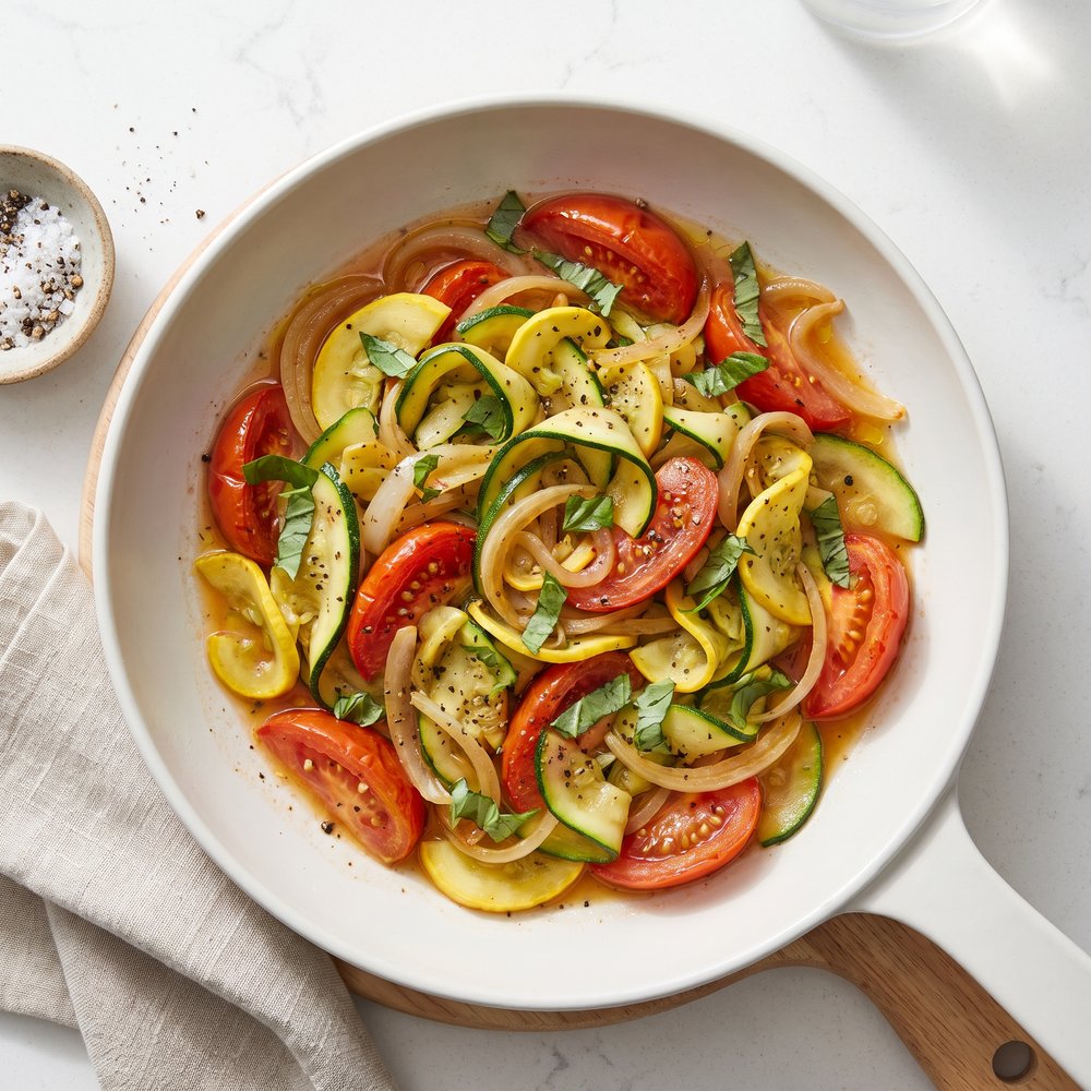 Tomato Zucchini Squash Skillet