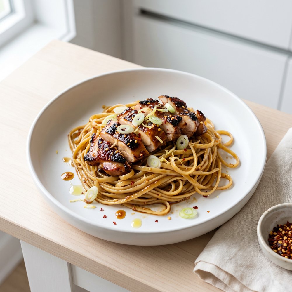 One Pan Tipsy Chicken and Noodles