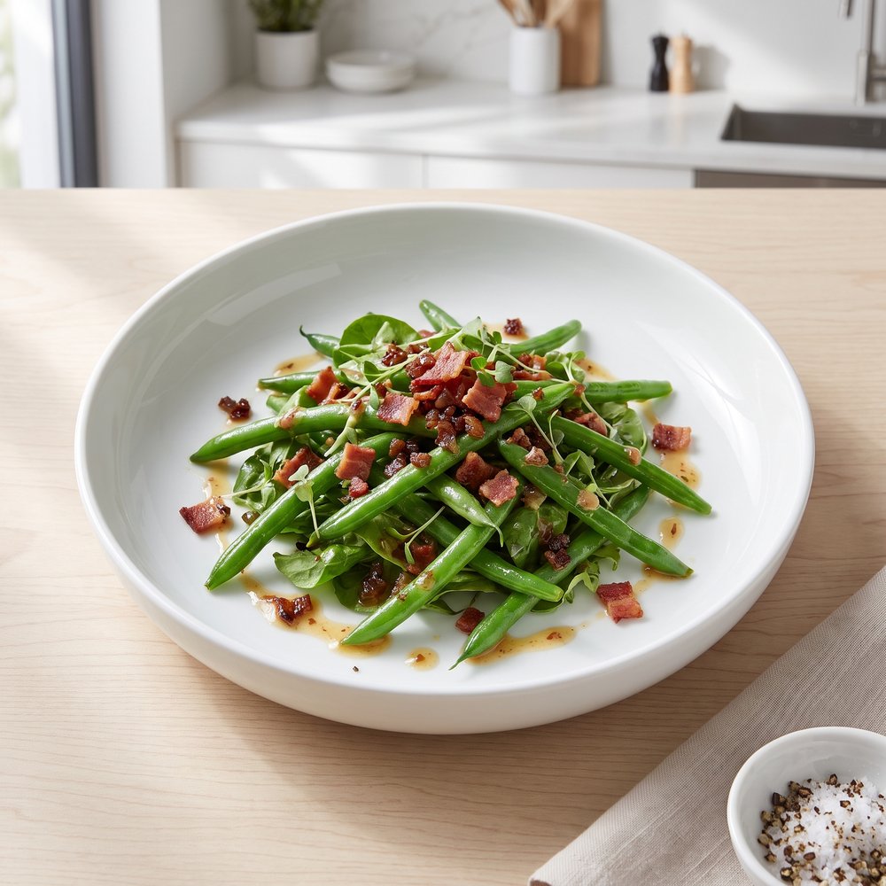 Grandma’s Green Beans with Warm Bacon Dressing