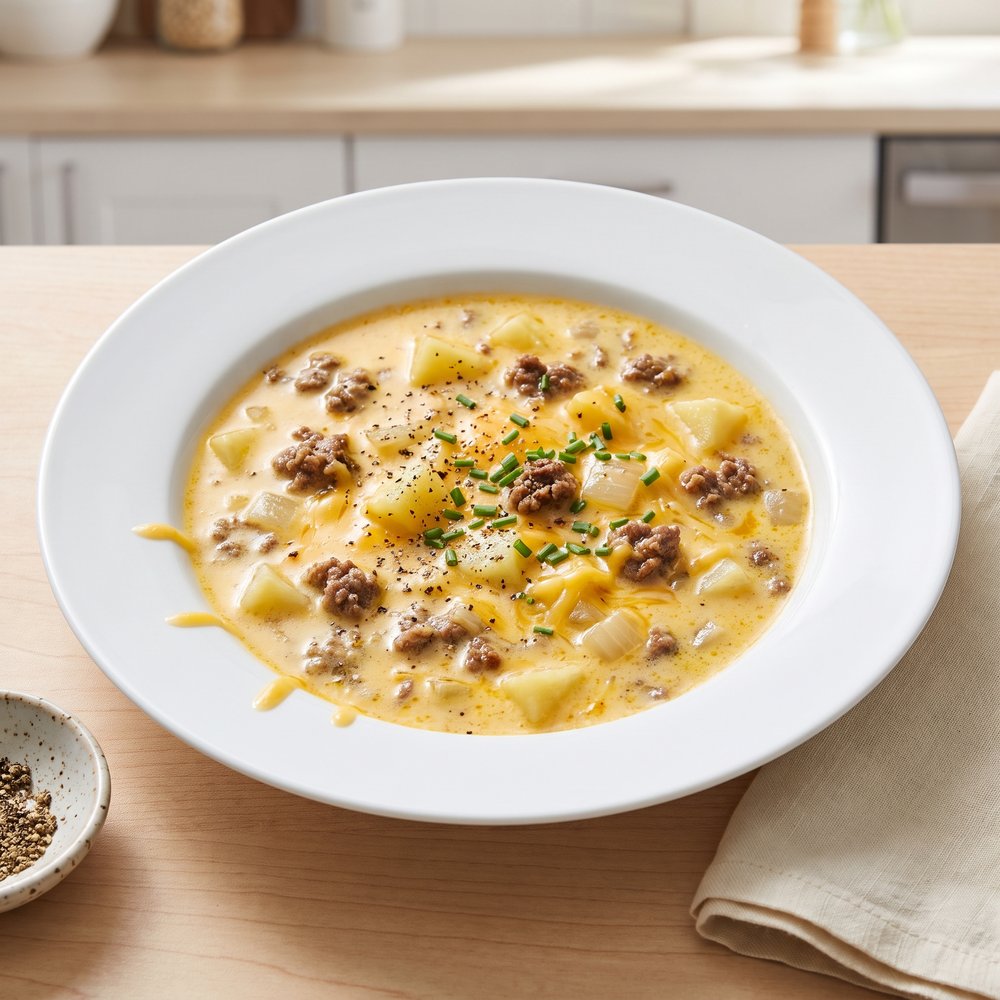 Hearty Cheeseburger Chowder