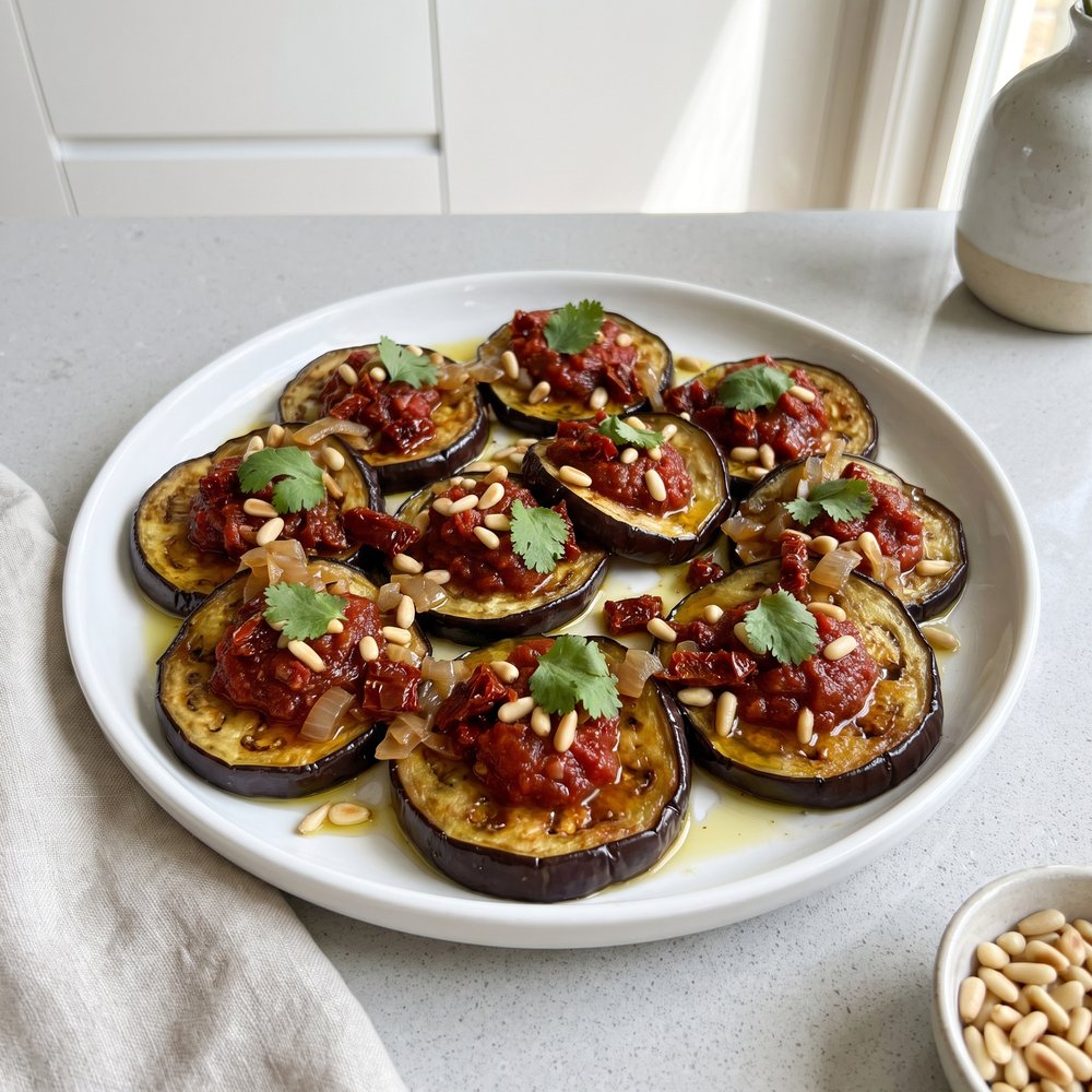 Plant-Based Turkish Baked Eggplant Rounds