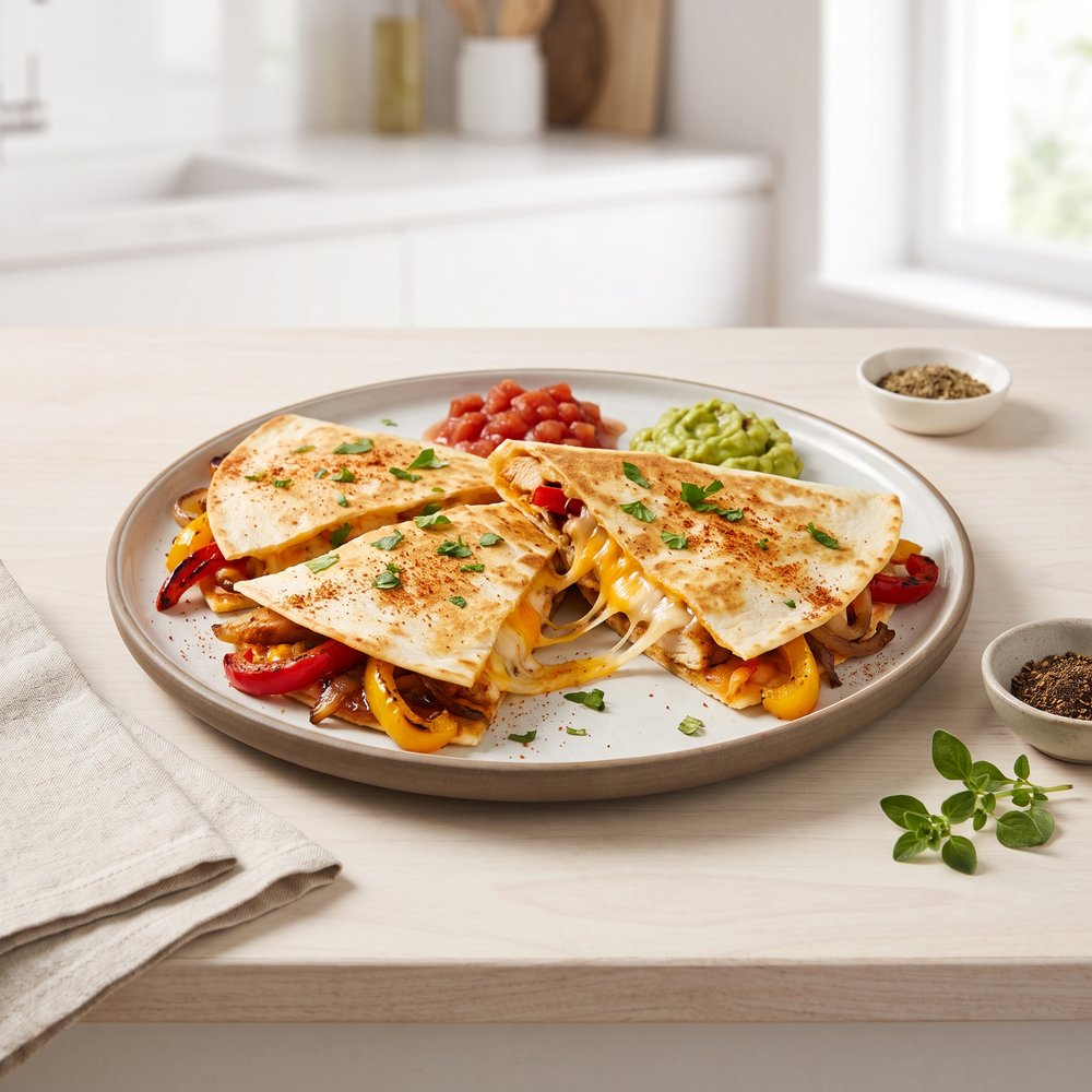 Cheesy Chicken Fajita Quesadillas