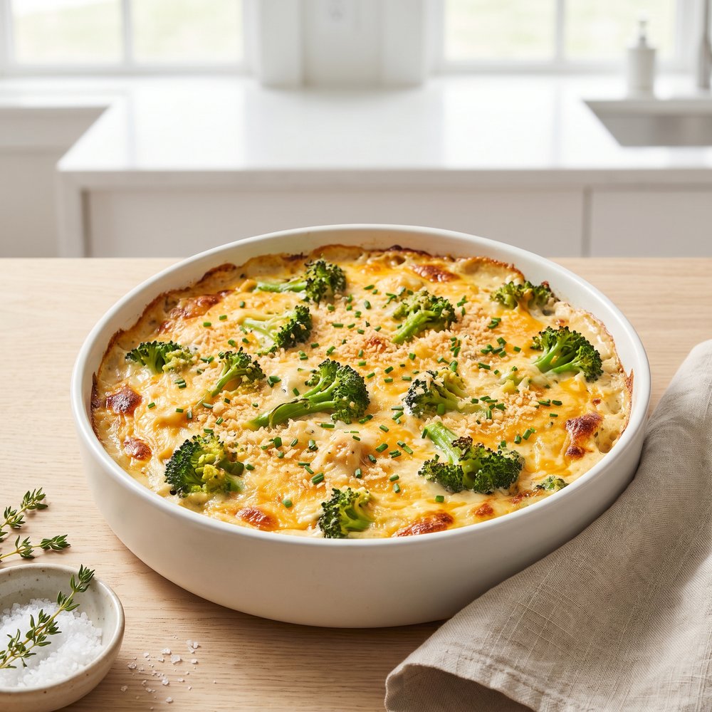 Broccoli and Rice Bake with Campbell’s Creamy Cheese Sauce