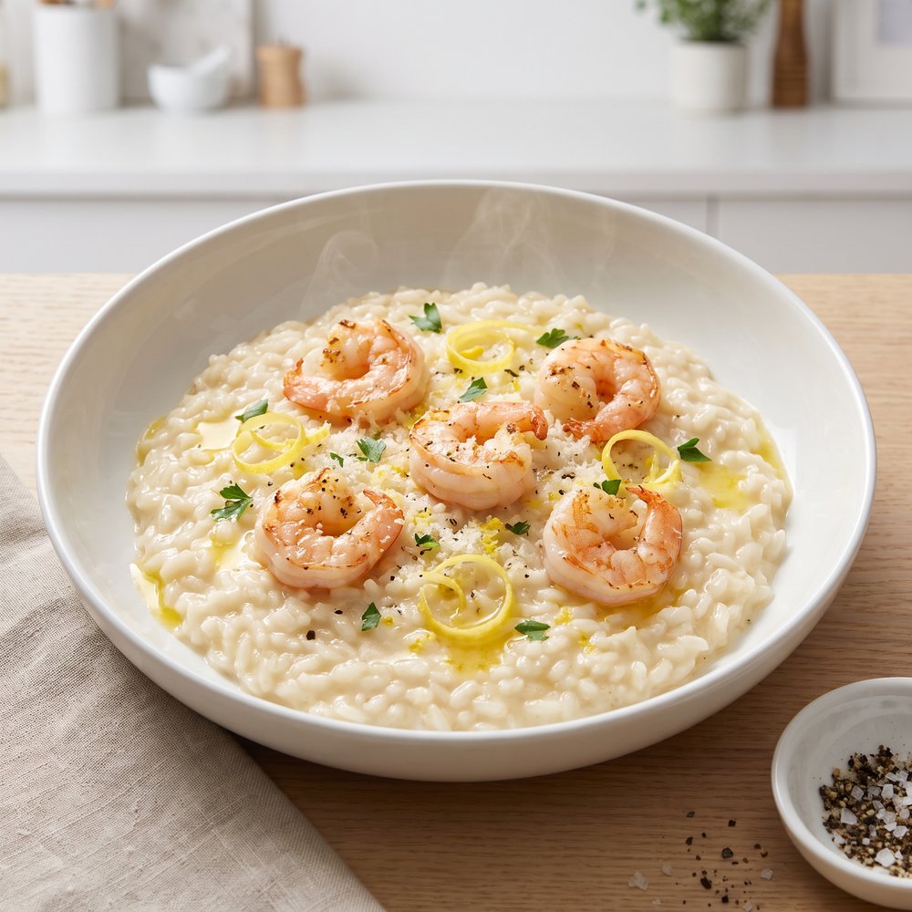 Bright Lemon Shrimp Risotto