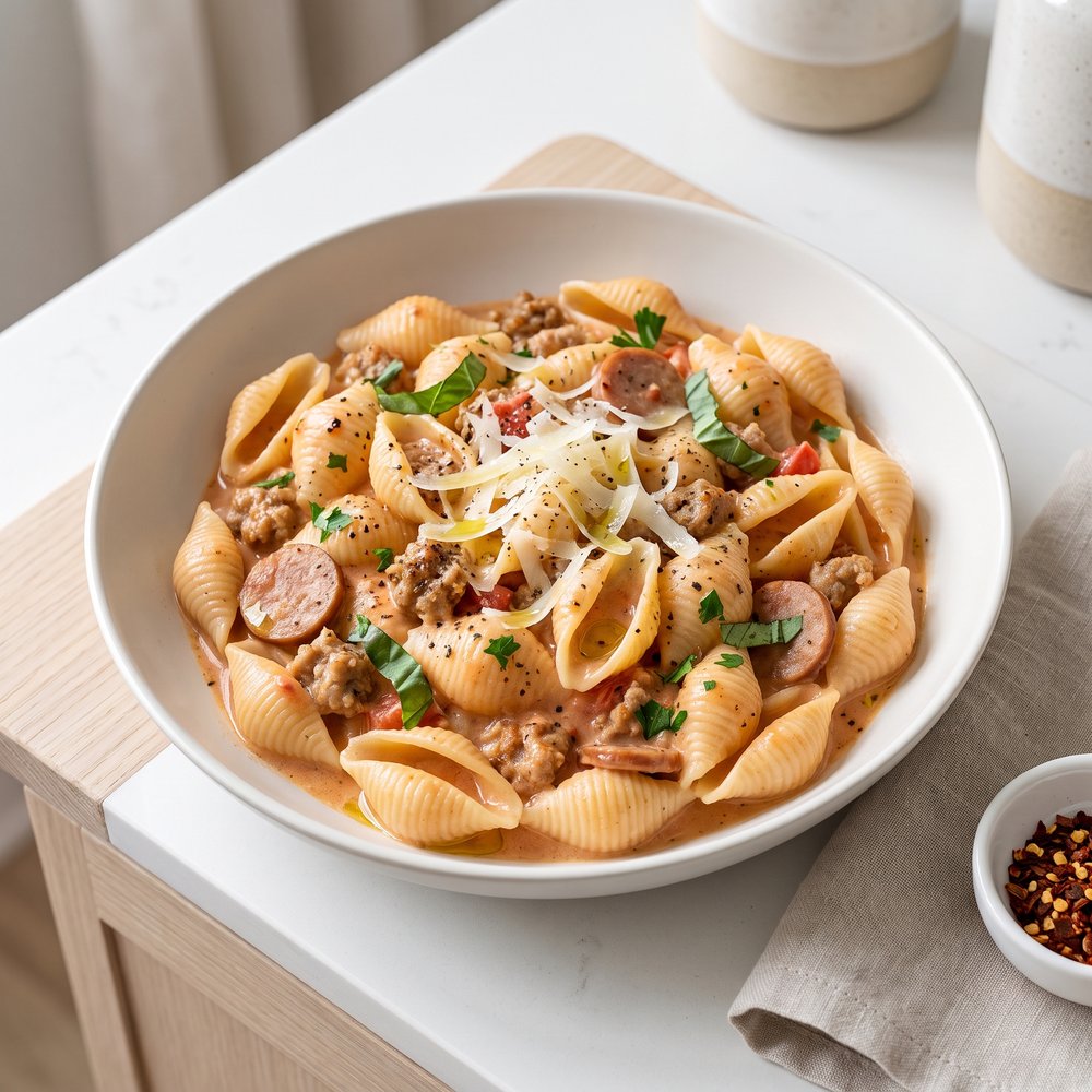 Cheesy Sausage Pasta
