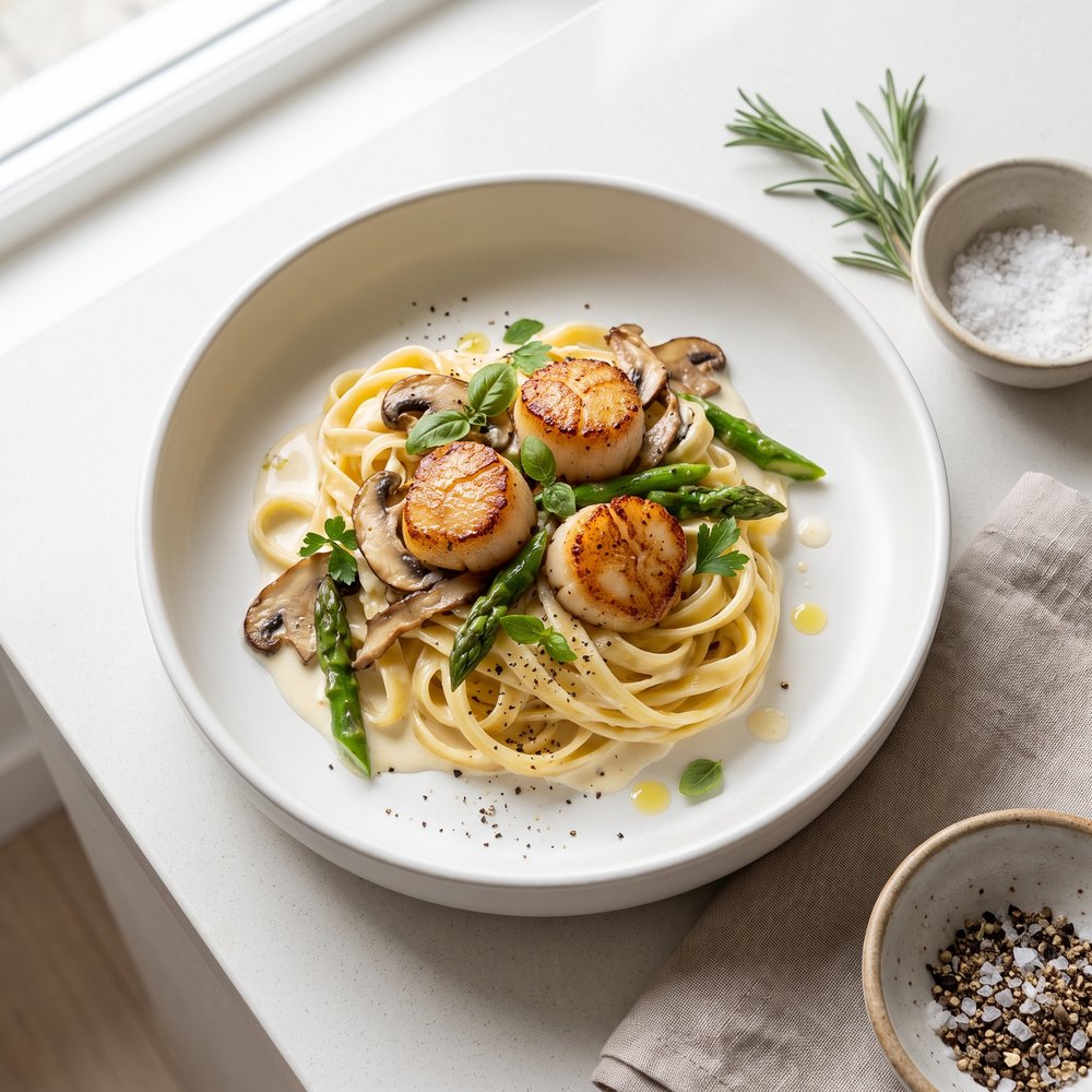 Mascarpone Scallops Pasta