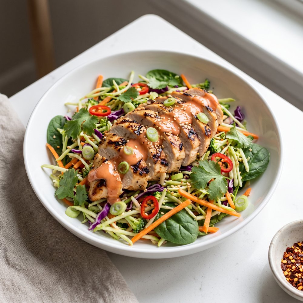 Grilled Bang Bang Chicken Salad