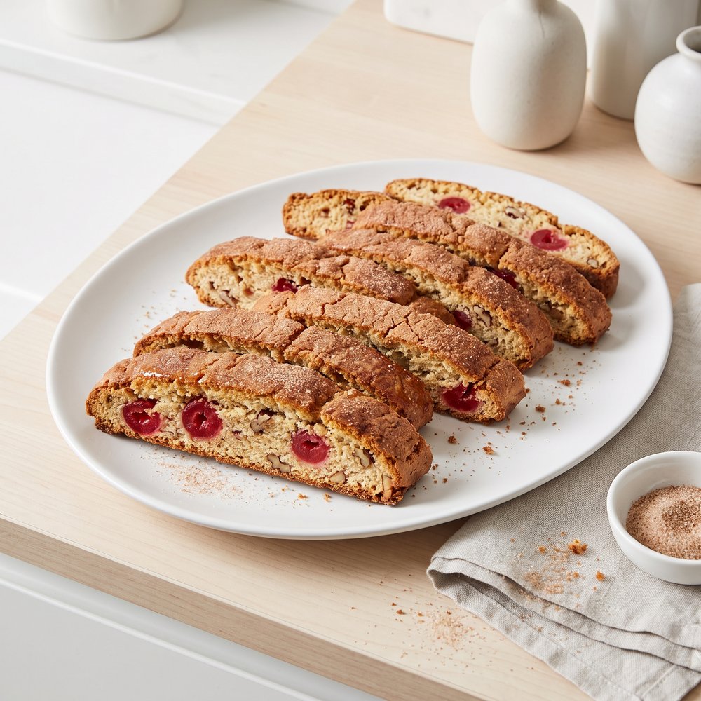 Cherry Mandelbrot Biscotti