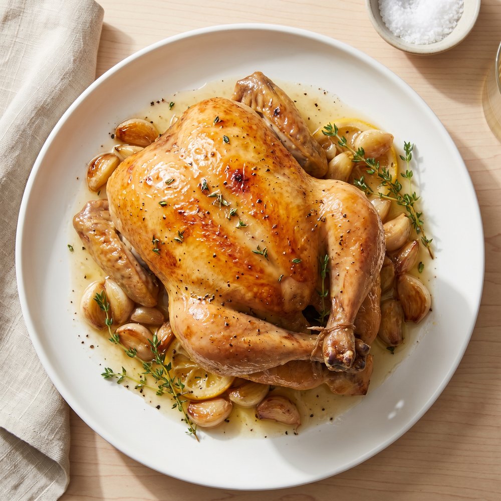 Forty-Clove Garlic Roast Chicken