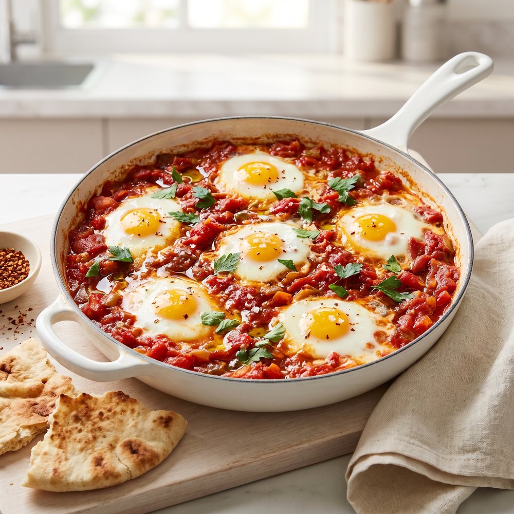 Shakshuka with Middle Eastern Poached Eggs
