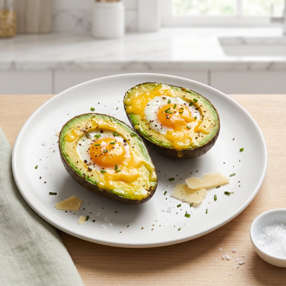Baked Eggs in Avocado (Keto)