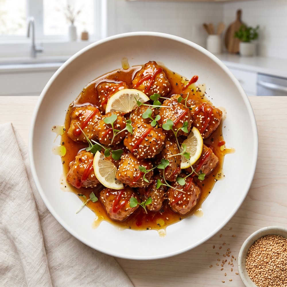 Lightened-Up Honey Sesame Chicken