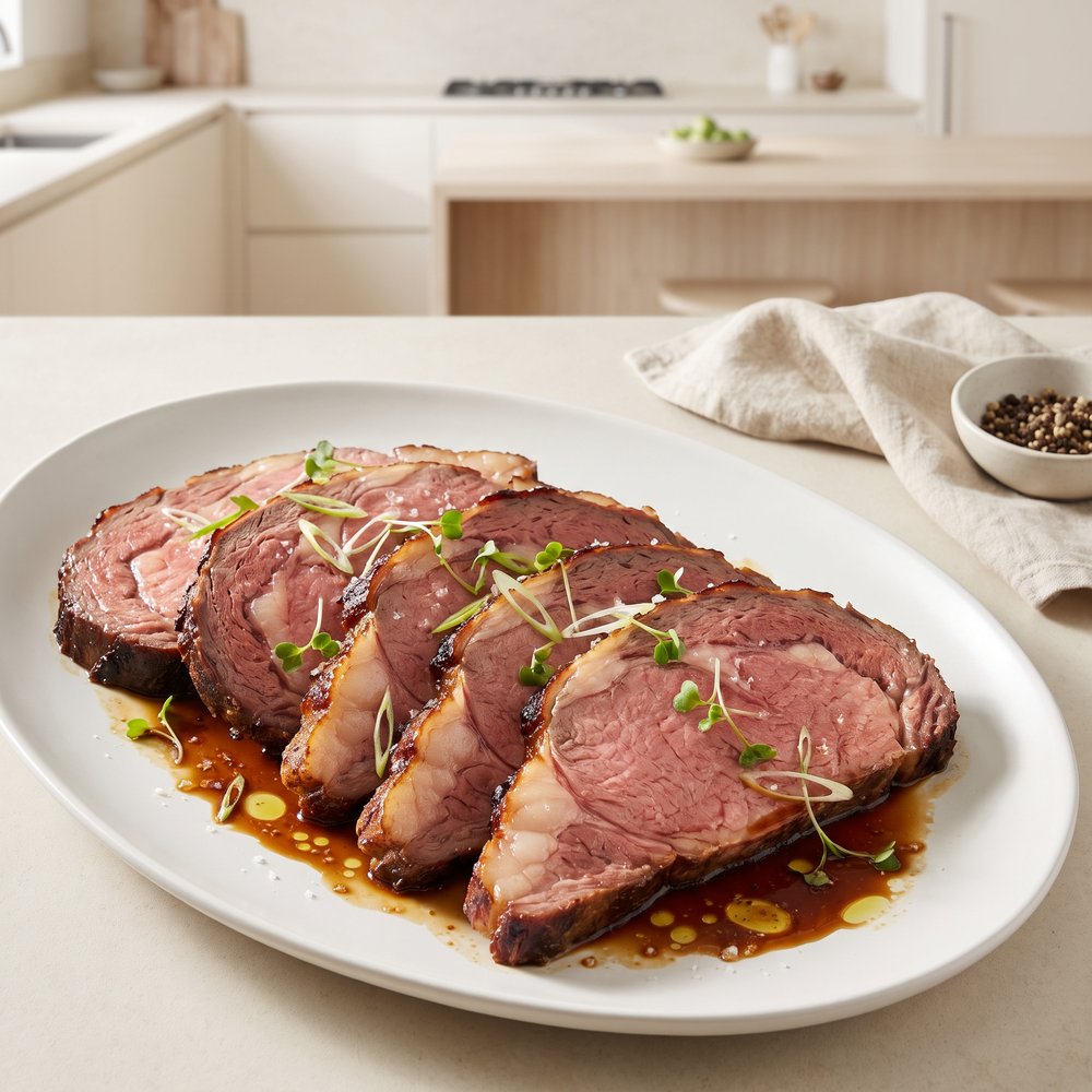 Slow-Roasted Garlic Prime Rib with Umami Marinade