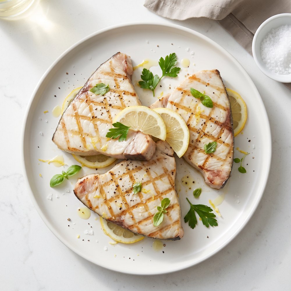 Milk-Soaked Grilled Gulf Shark Steaks
