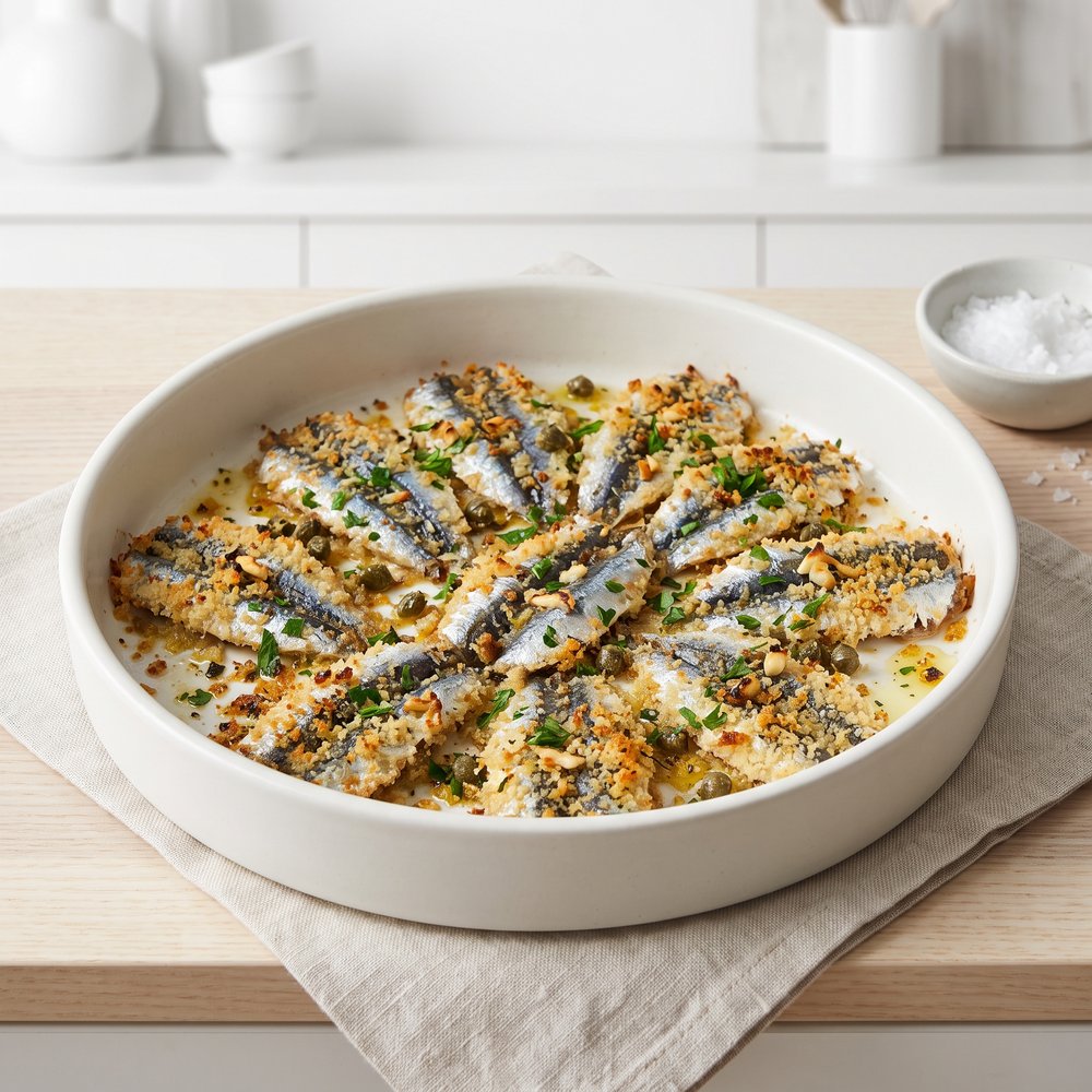 Tortiera di Alici (Baked Italian Anchovies)