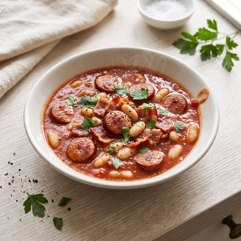 Polish Bean and Sausage Stew Recipe
