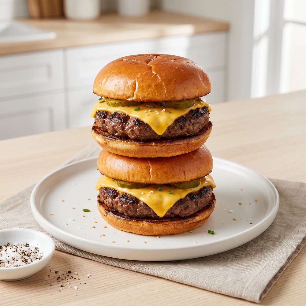 Char-Grilled Bison Cheeseburgers