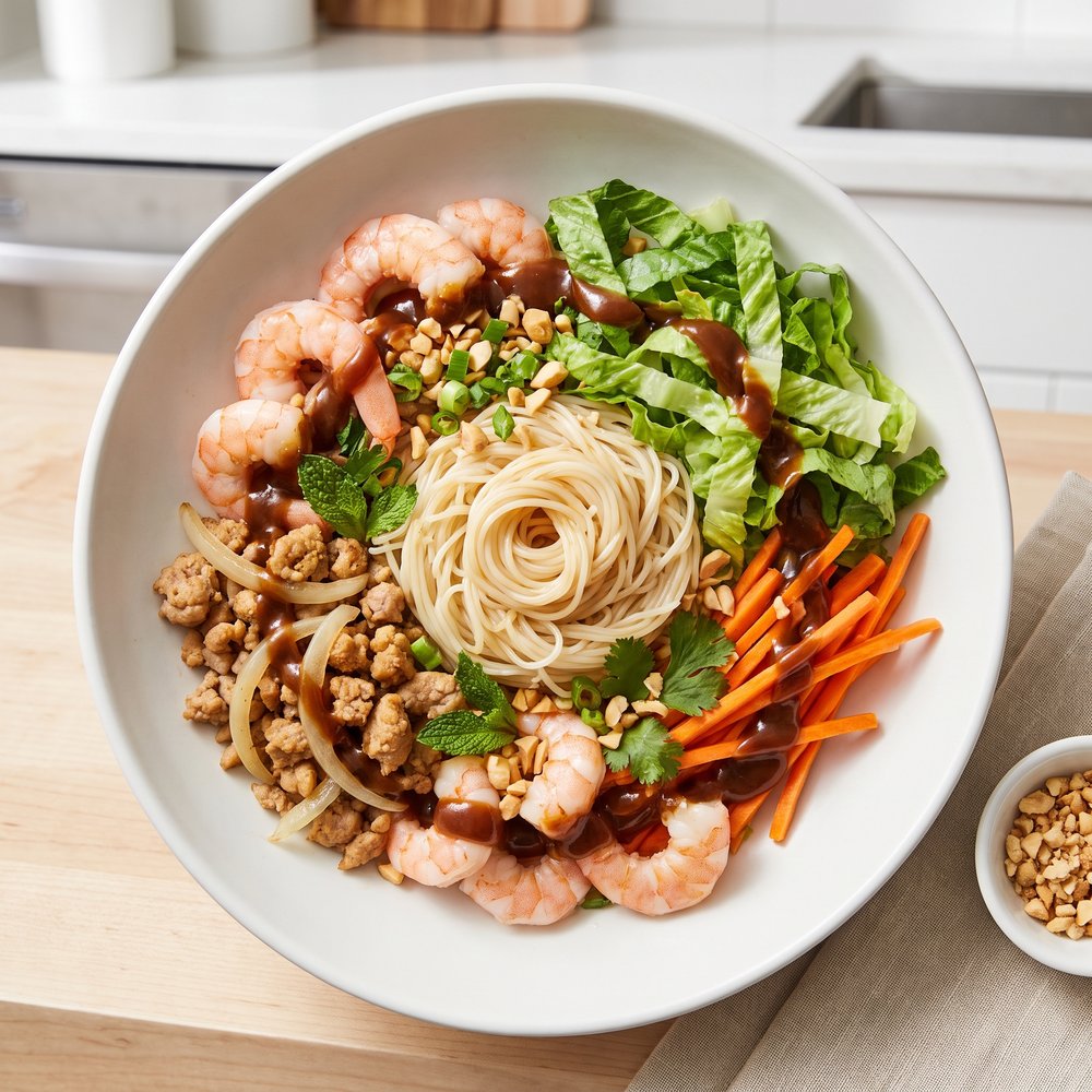 Vietnamese Summer Roll-Inspired Noodle Bowl