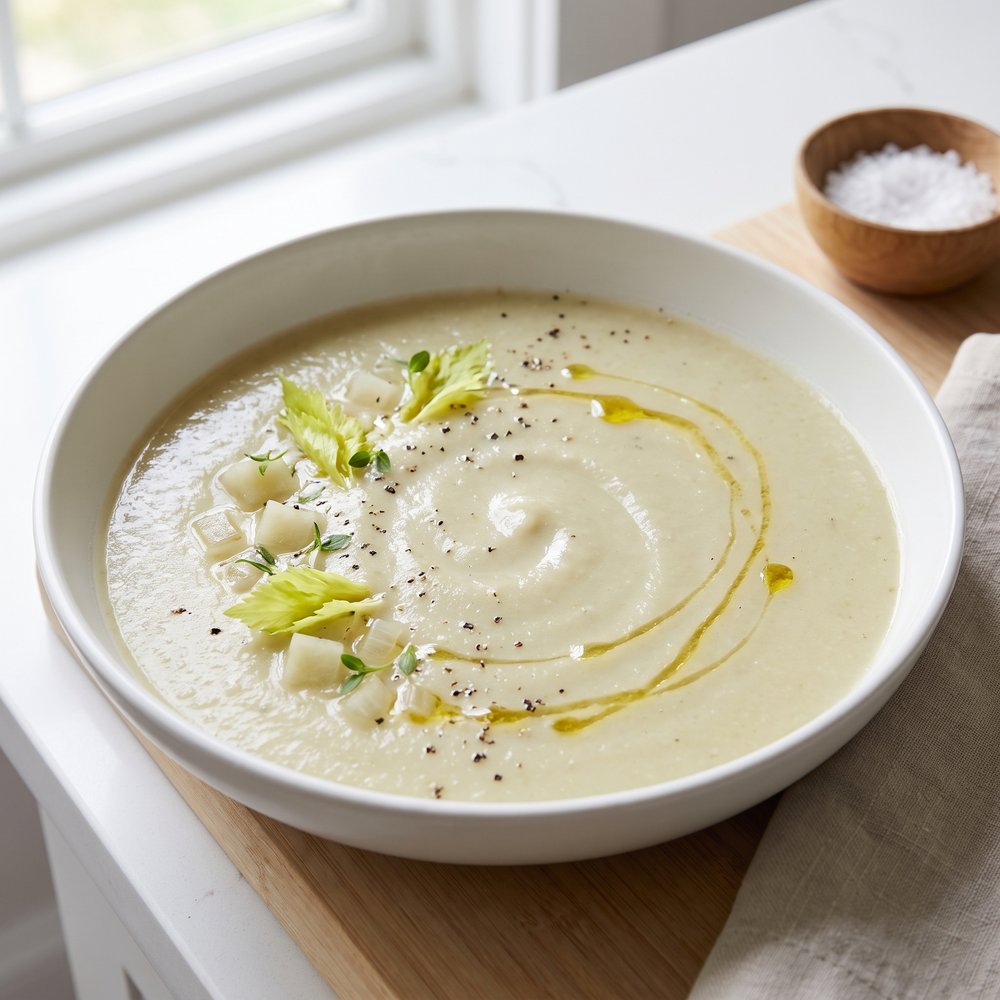 Velvety Kohlrabi Cream Soup