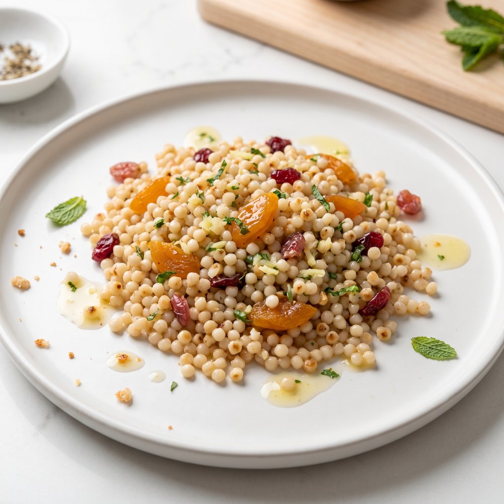 Israeli Couscous with Apricots and Cranberries