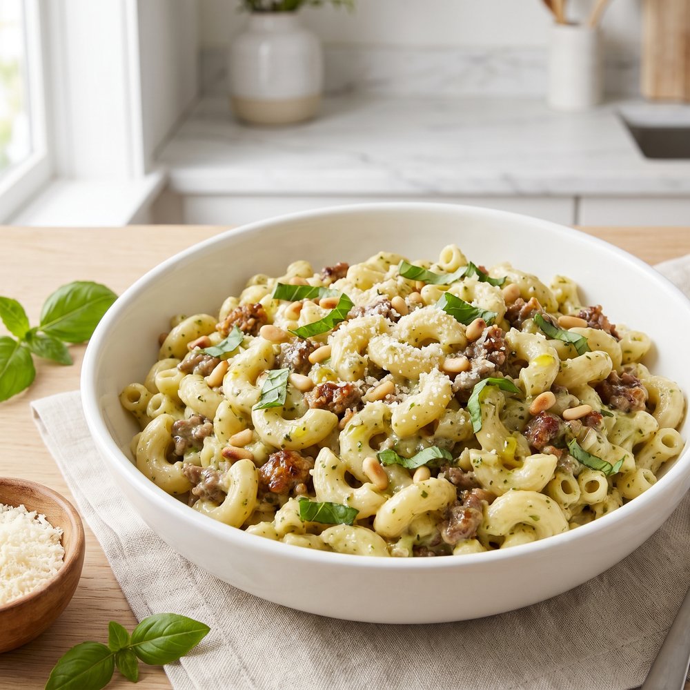 Presto Pesto Hamburger Mac