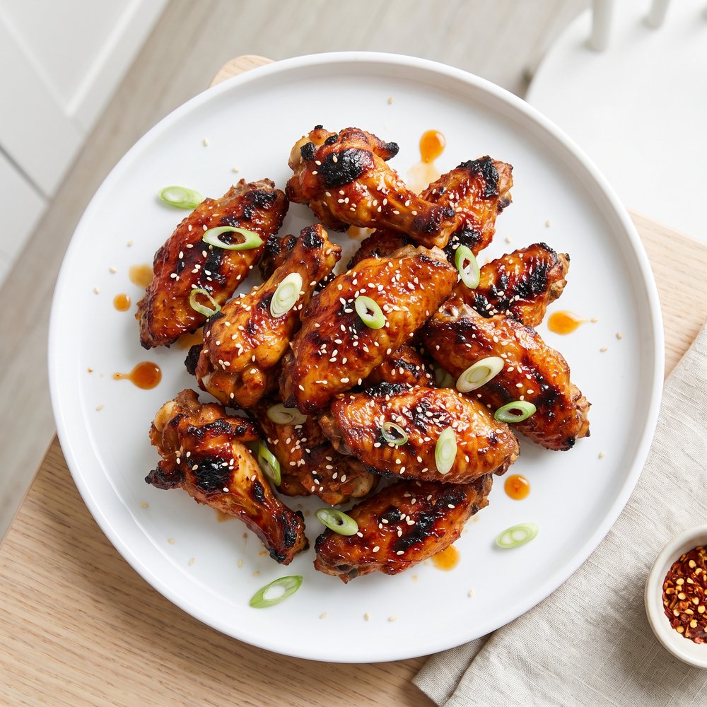 Air-Fried Honey Sriracha Chicken Wings