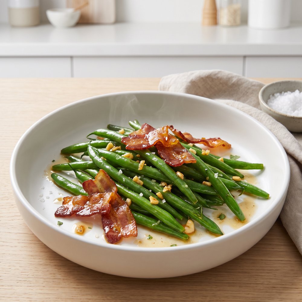 Bacon-Stirred Green Beans