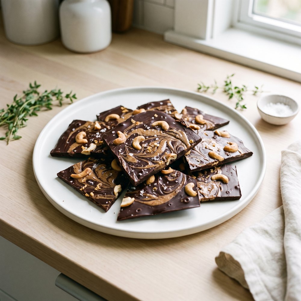 4-Ingredient Vegan Cashew Bark