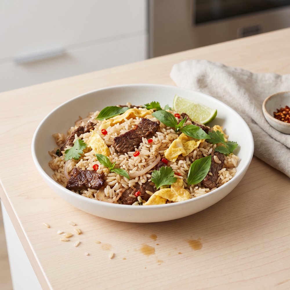 Beef Fried Rice with Thai Aromatics