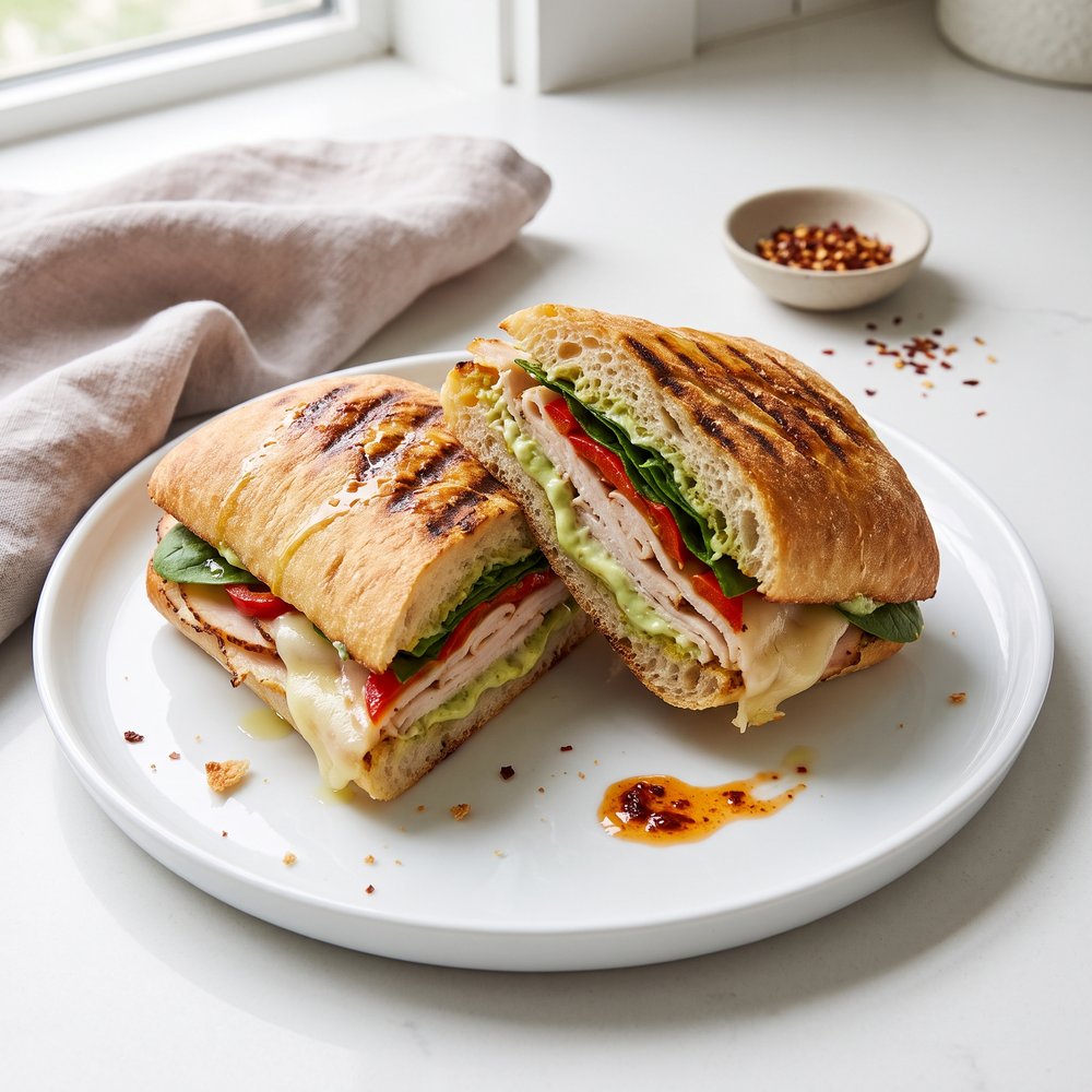 Turkey and Avocado Ciabatta Panini