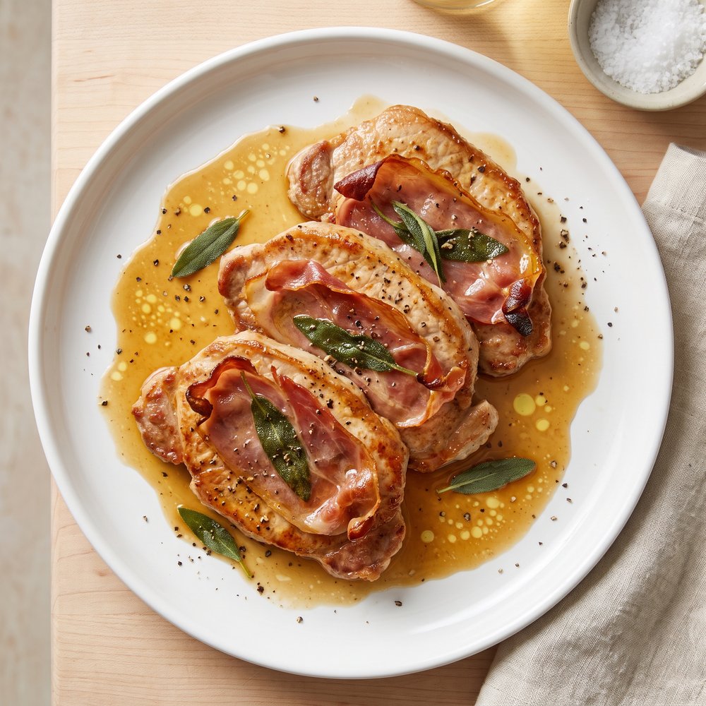 Prosciutto-Wrapped Pork Saltimbocca with Sage
