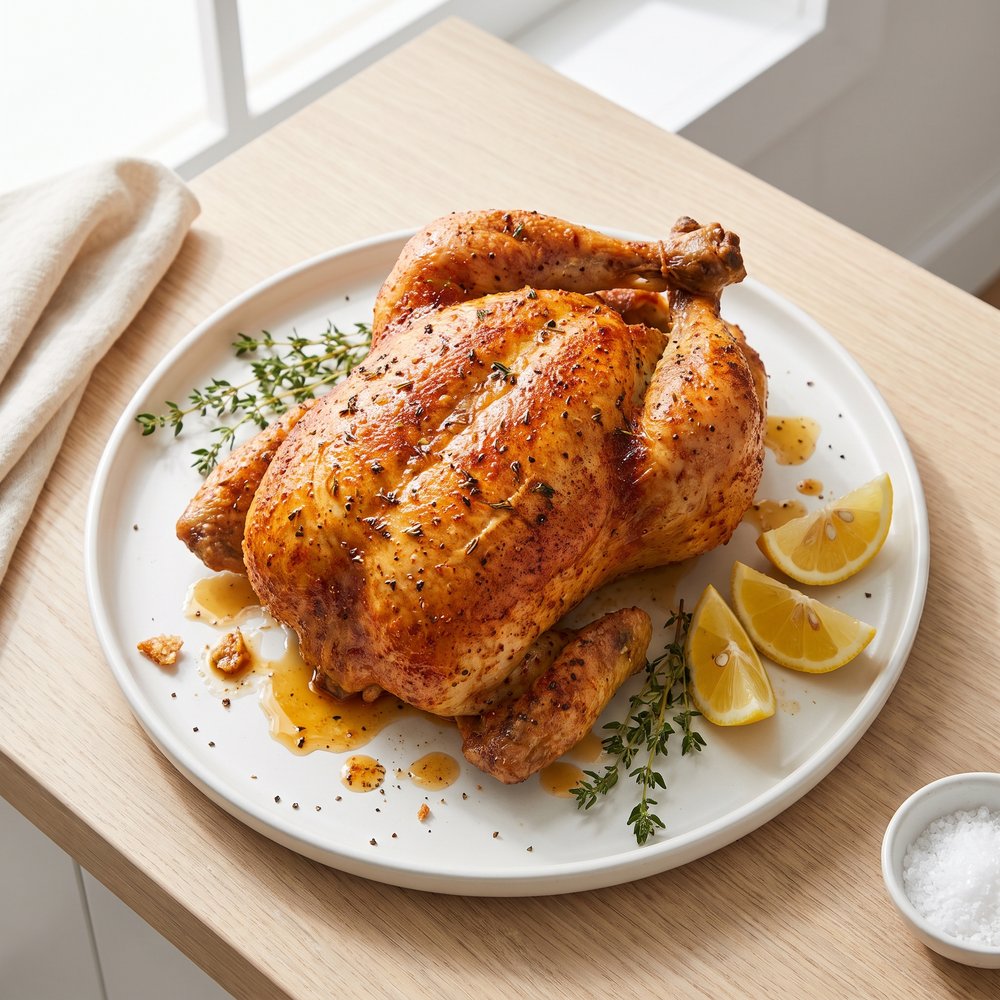 Crispy Air-Fryer Rotisserie-Style Chicken