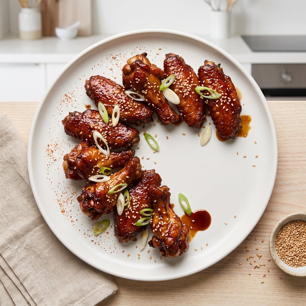 Blackout Bat Wings (Halloween Sweet Chicken Wing Appetizer)