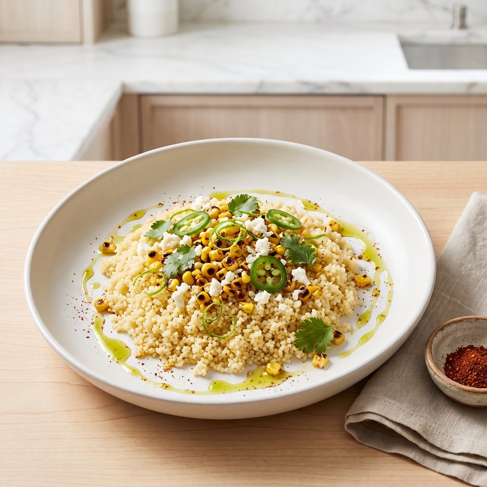 Mexican-Style Couscous with Roasted Corn