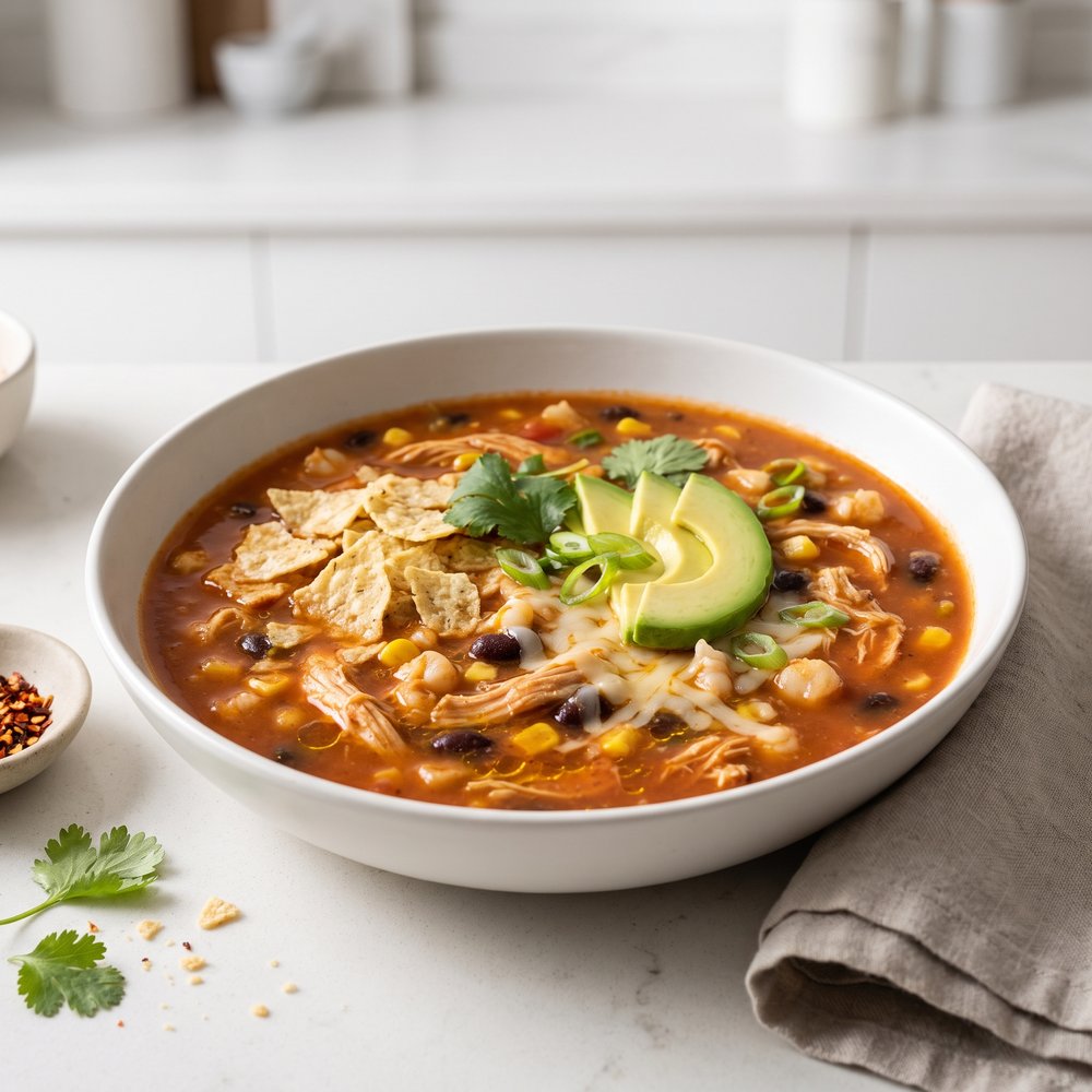 Hearty Chicken Tortilla Soup