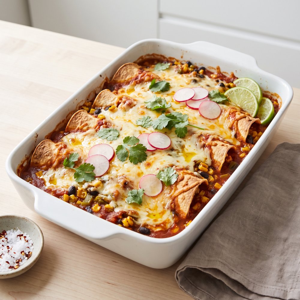 Chicken Taco Layered Casserole