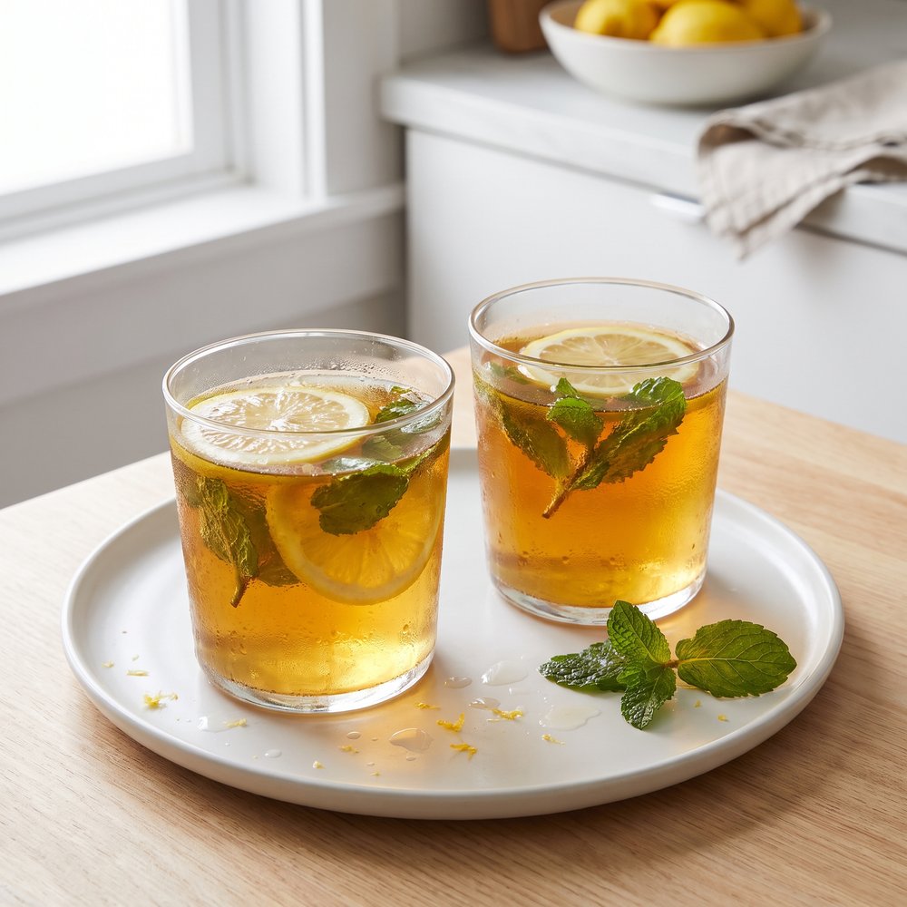 Sun-Steeped Mint Iced Tea