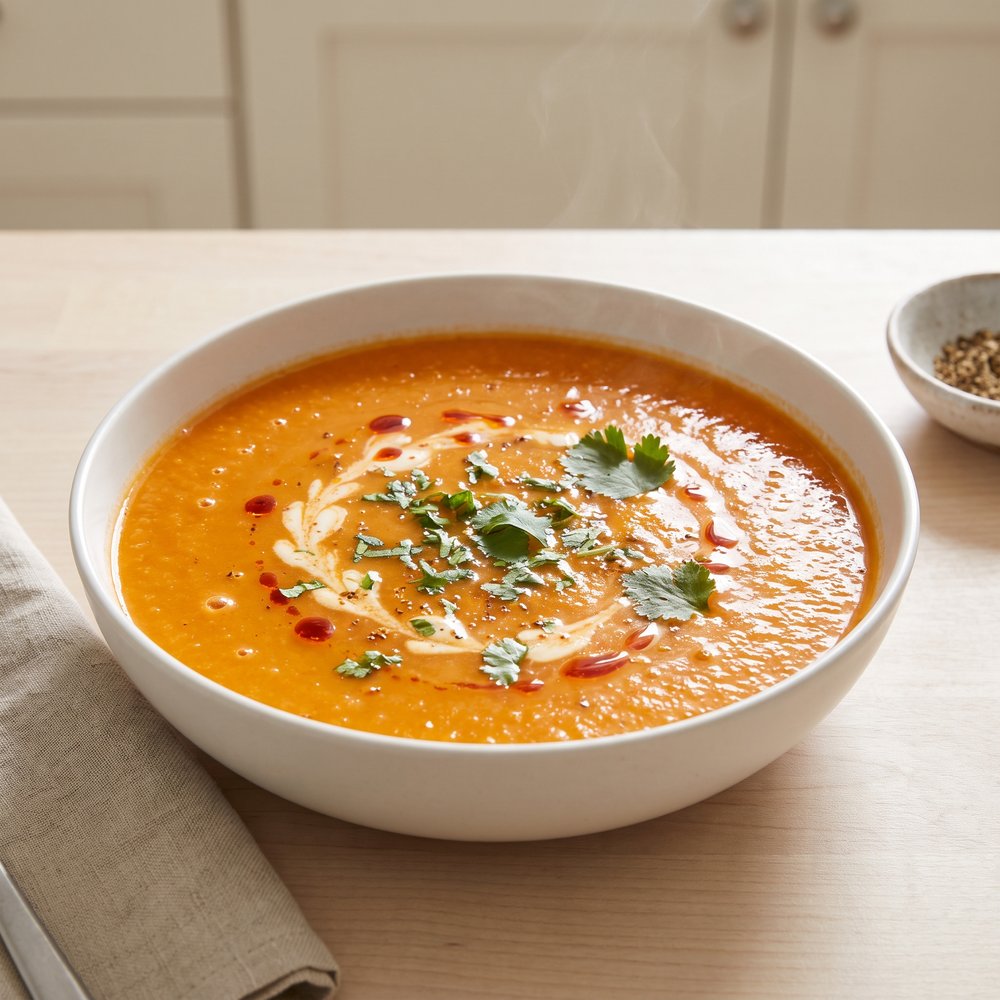 Cilantro-Carrot Tomato Soup