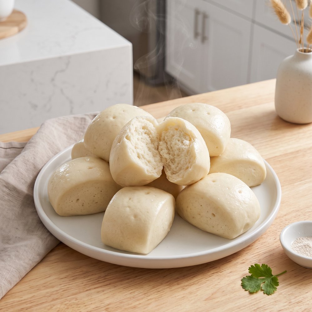 Mantou: Fluffy Chinese Steamed Bread Buns
