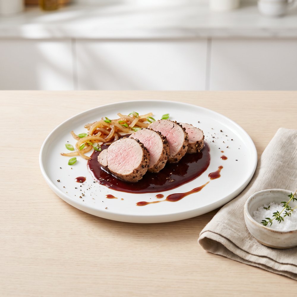 Lightened Slow-Cooker Pork Tenderloin with Onions