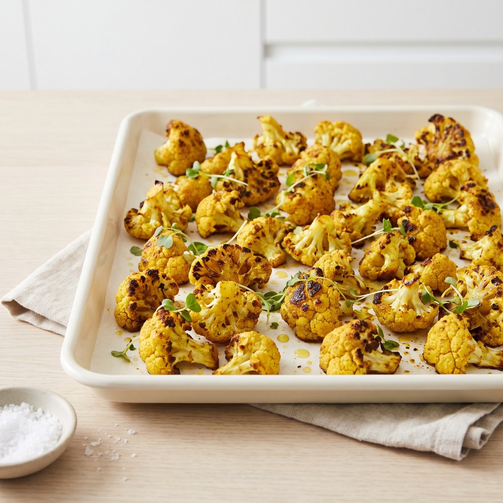 Sheet-Pan Curry Roasted Cauliflower