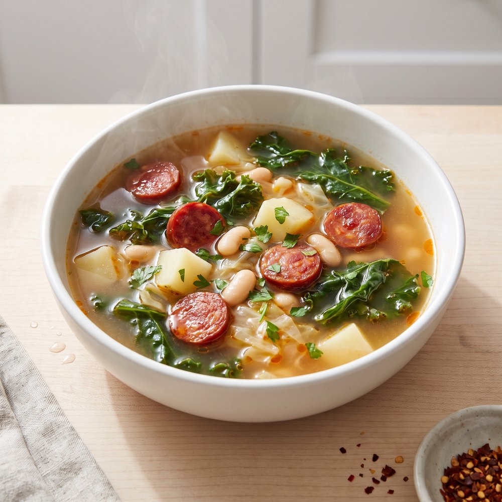 Portuguese-Style Kale and Chorizo Soup