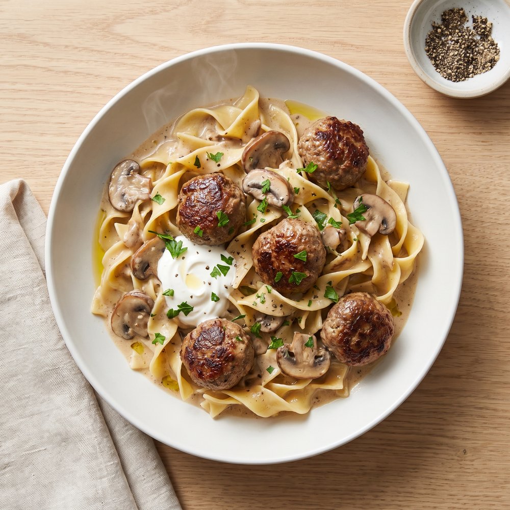 Quick Meatball Stroganoff
