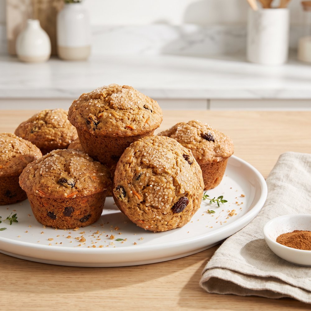 Wholesome Whole-Grain Raisin Muffins